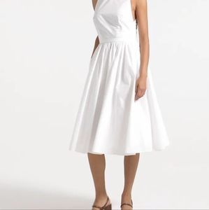 JCrew High Neck Cotton Poplin Sleeveless Midi Dress White Size 4, 6, 8, 10 NWT